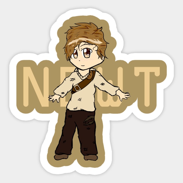 Chibi Newt - The Maze Runner Sticker by oh_shoot_arts